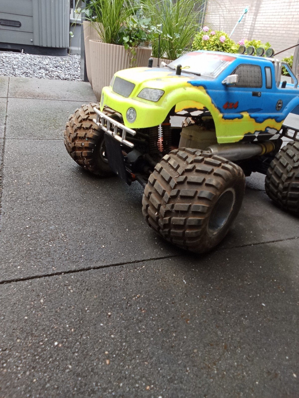 Grote RC Nitro Monster Truck, Ophalen, Gebruikt, Auto offroad, Overige schalen