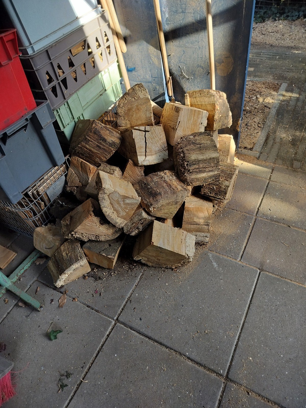 Haardhout ongekloofd, Tuin en Terras, Minder dan 3 m³, Ophalen, Eikenhout