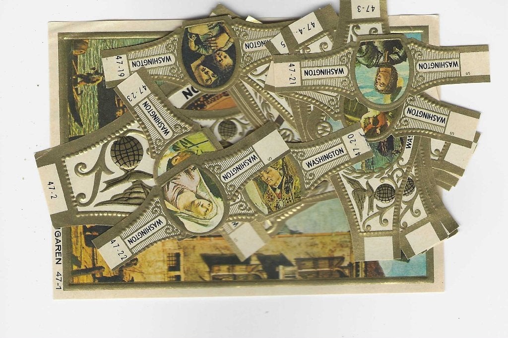 reeks HG   351   washington  47   1-24 sigarenbanden, Ophalen of Verzenden, Zo goed als nieuw, Sigarenbandjes