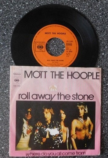 Mott the Hoople - roll away the stone (vanaf € 2,50), Ophalen of Verzenden, Zo goed als nieuw, 7 inch, Pop