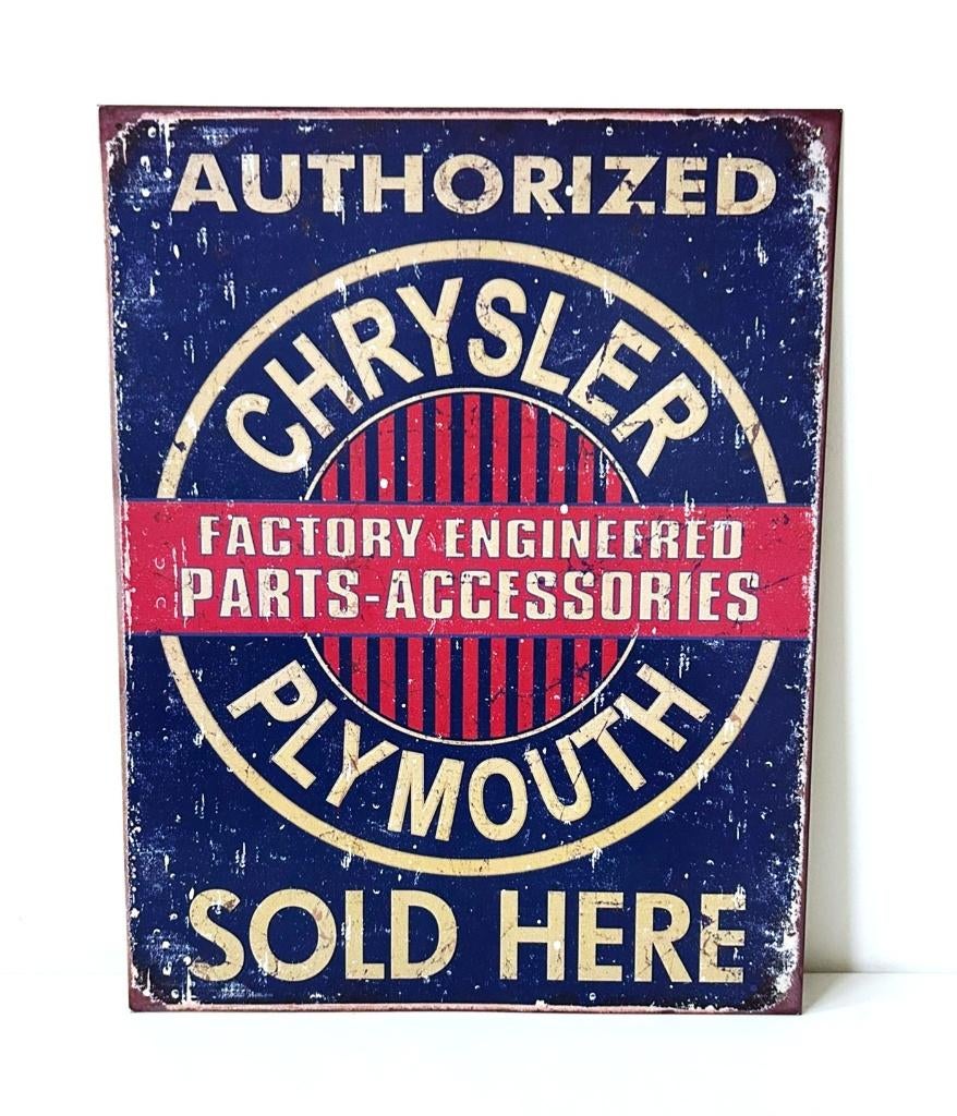 Chrysler / Plymouth reclamebord, Verzenden, Zo goed als nieuw, Auto's