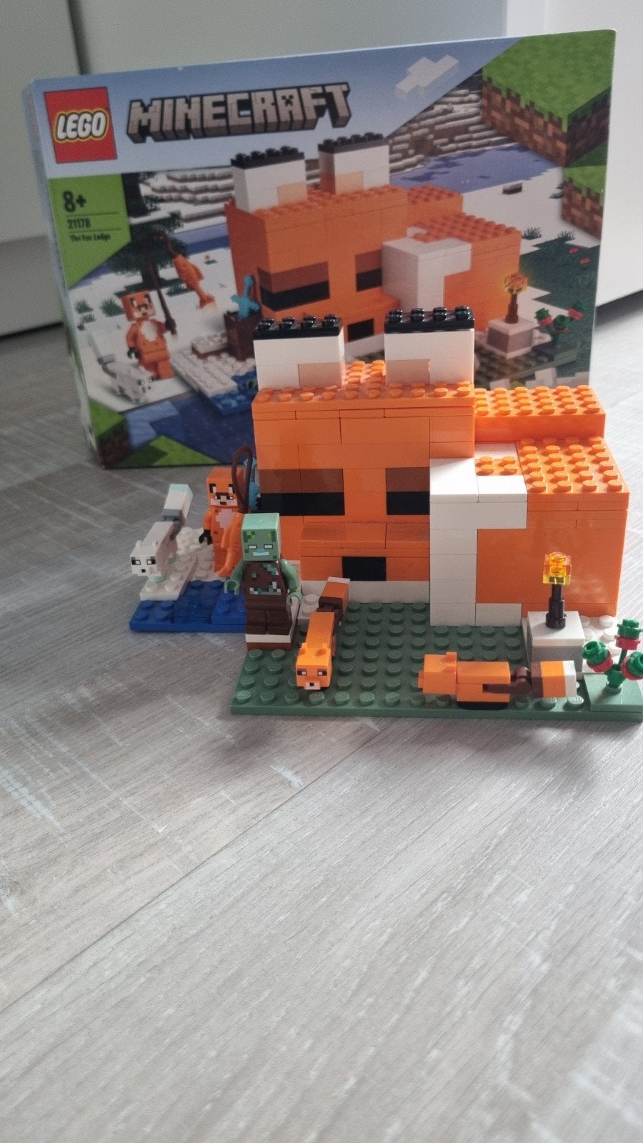 LEGO Minecraft De Vossenlodge (21178) - Zo goed als nieuw, Minecraft, Lego, Ophalen of Verzenden, Zo goed als nieuw
