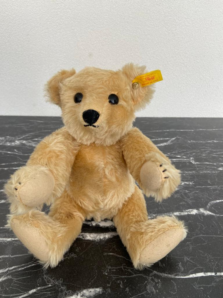 Steiff beer met knop met geluid 32 cm, Ophalen of Verzenden