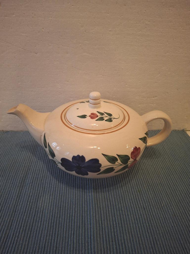 Societe Ceramique - Boerenbont 418 - mooie aardewerk theepot, Antiek en Kunst, Antiek | Servies los, Ophalen of Verzenden