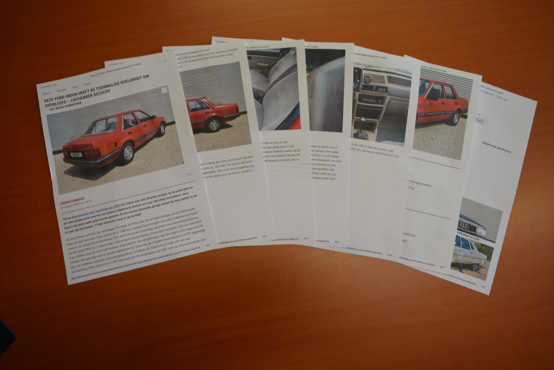 Ford Orion 1.3 GL | 4 Deurs | 77.000 km | Orginele Staat., Auto's, Ford, Voorwielaandrijving, Stof, Gebruikt, Overige modellen