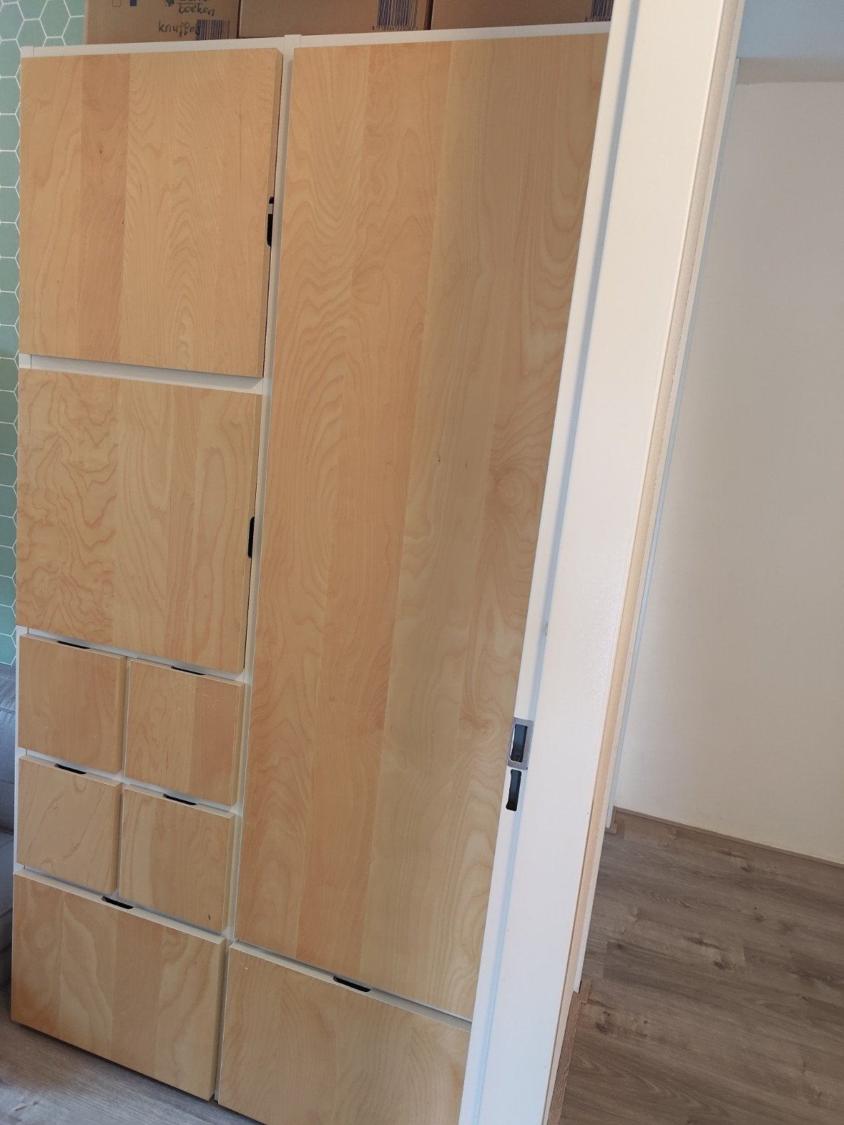 Ikea Rakke kledingkast met lades en deuren, Gebruikt, 100 tot 150 cm, 200 cm of meer, Modern, Functioneel