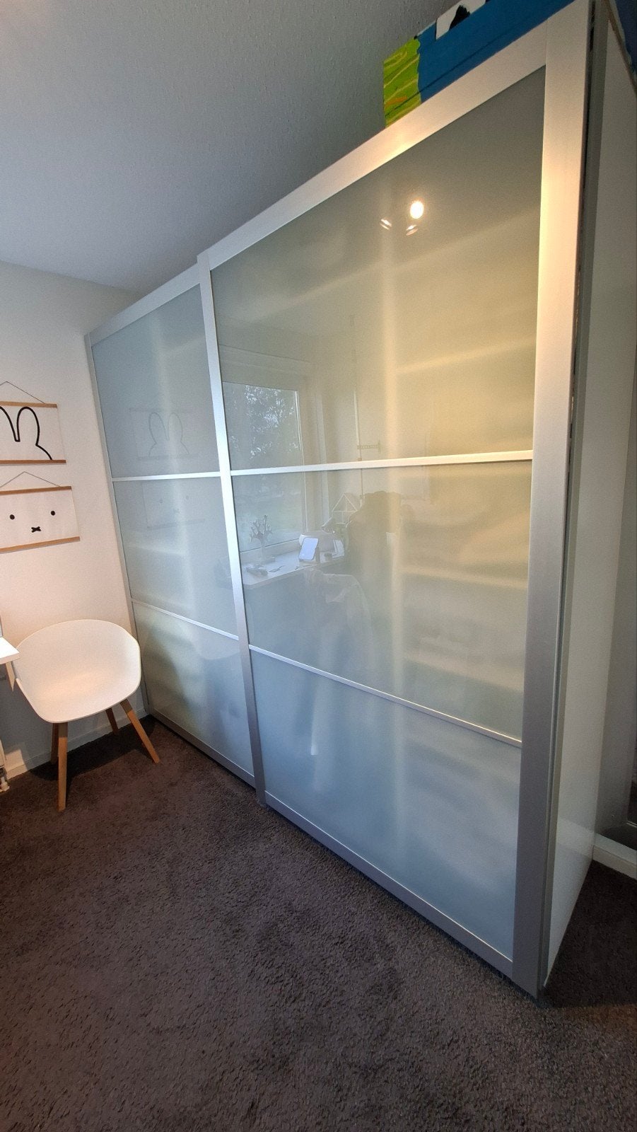 Glazen schuifdeuren 2x127cm Ikea Pax kast, Ophalen, Minder dan 25 cm, 50 tot 100 cm, 200 cm of meer