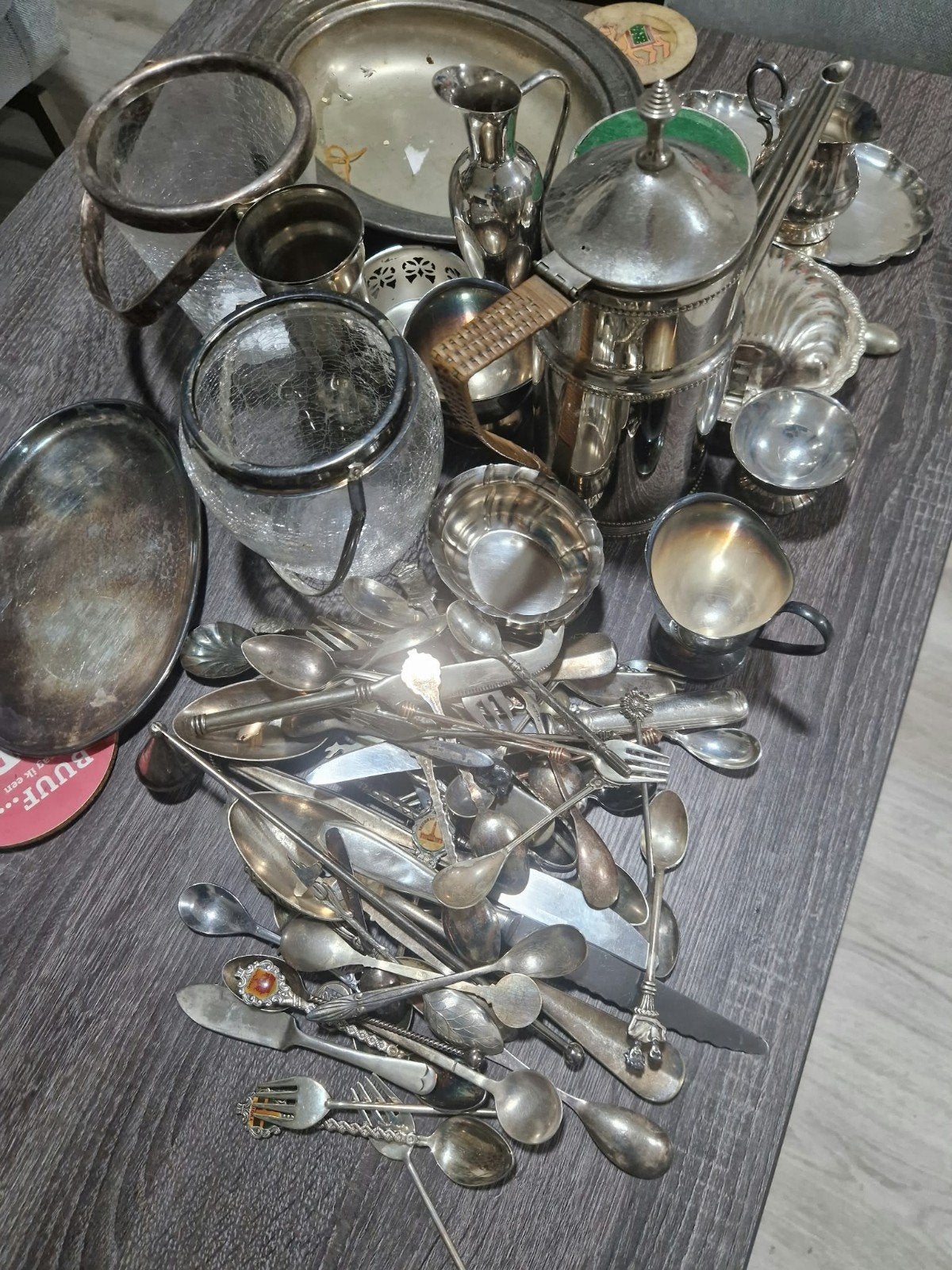 Grote partij verzilverd bestek en servies (65+ stuks), Ophalen of Verzenden
