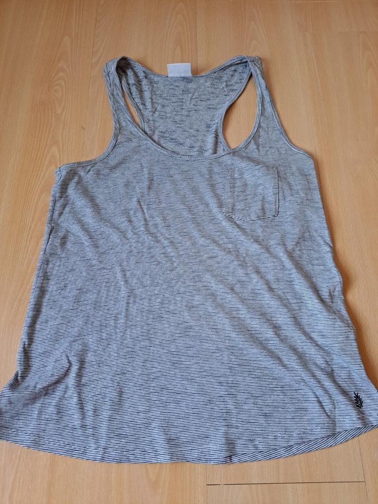 Cotton Club gestreepte top maat S, Kleding | Dames, Tops, Ophalen of Verzenden, Zo goed als nieuw, Cotton Club, Grijs