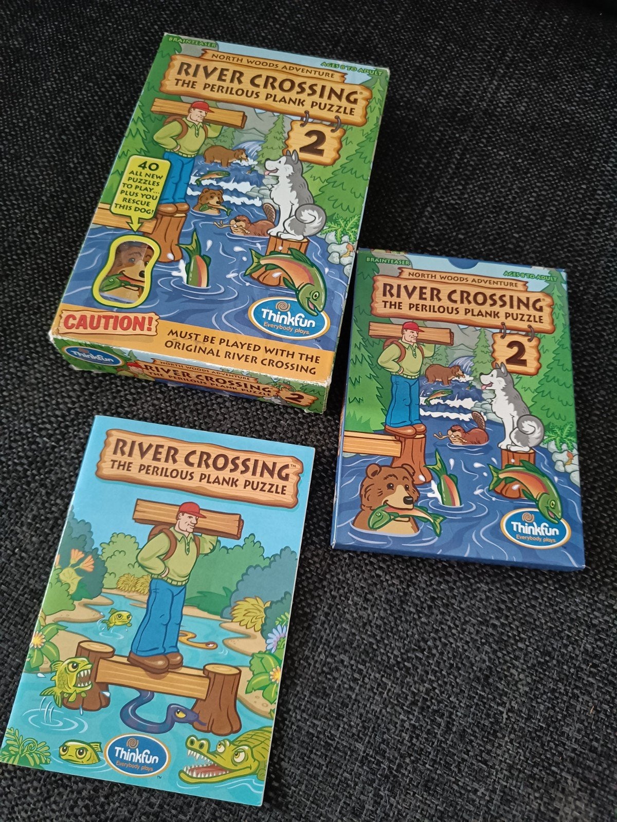 ThinkFun River Crossing Booster Pack - 40 nieuwe puzzels, Ophalen of Verzenden, Meer dan 1500 stukjes, Zo goed als nieuw, Rubik's of 3D-puzzel