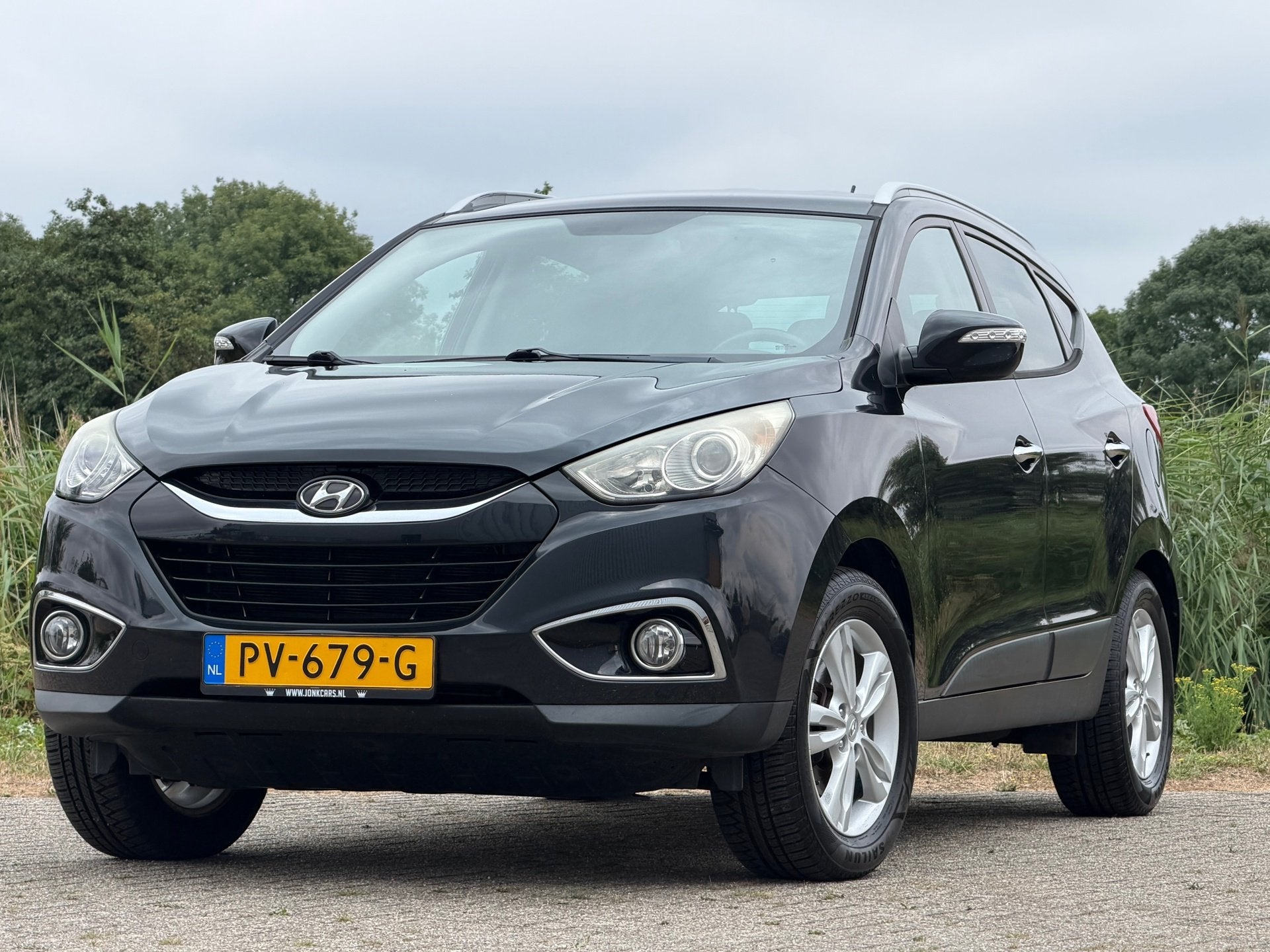 Hyundai Ix35 2.0i Style - Black Pearl - Leder/Multimedia/Tre, Auto's, Hyundai, Zwart, 4 cilinders, Leder, Handgeschakeld