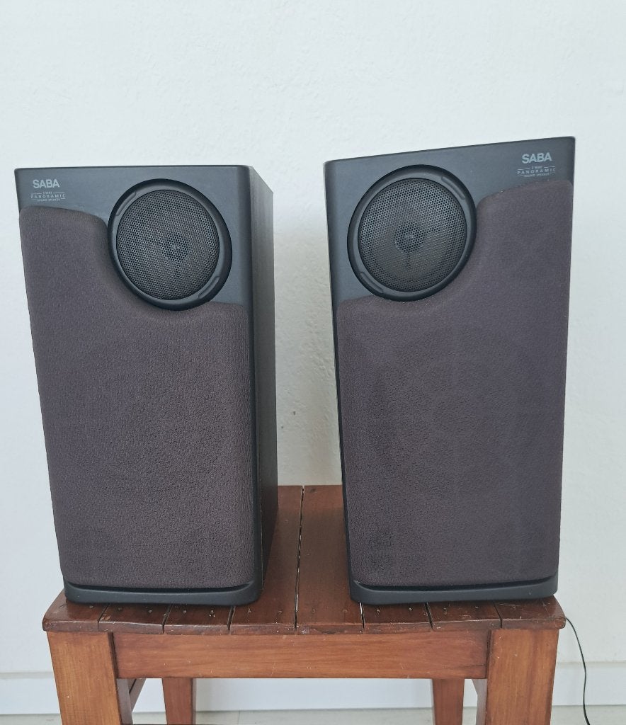 2 x Luidspeakers/Boxen van het merk: SABA, Audio, Tv en Foto, Luidsprekers, Gebruikt, Minder dan 60 watt, Front, Rear of Stereo speakers