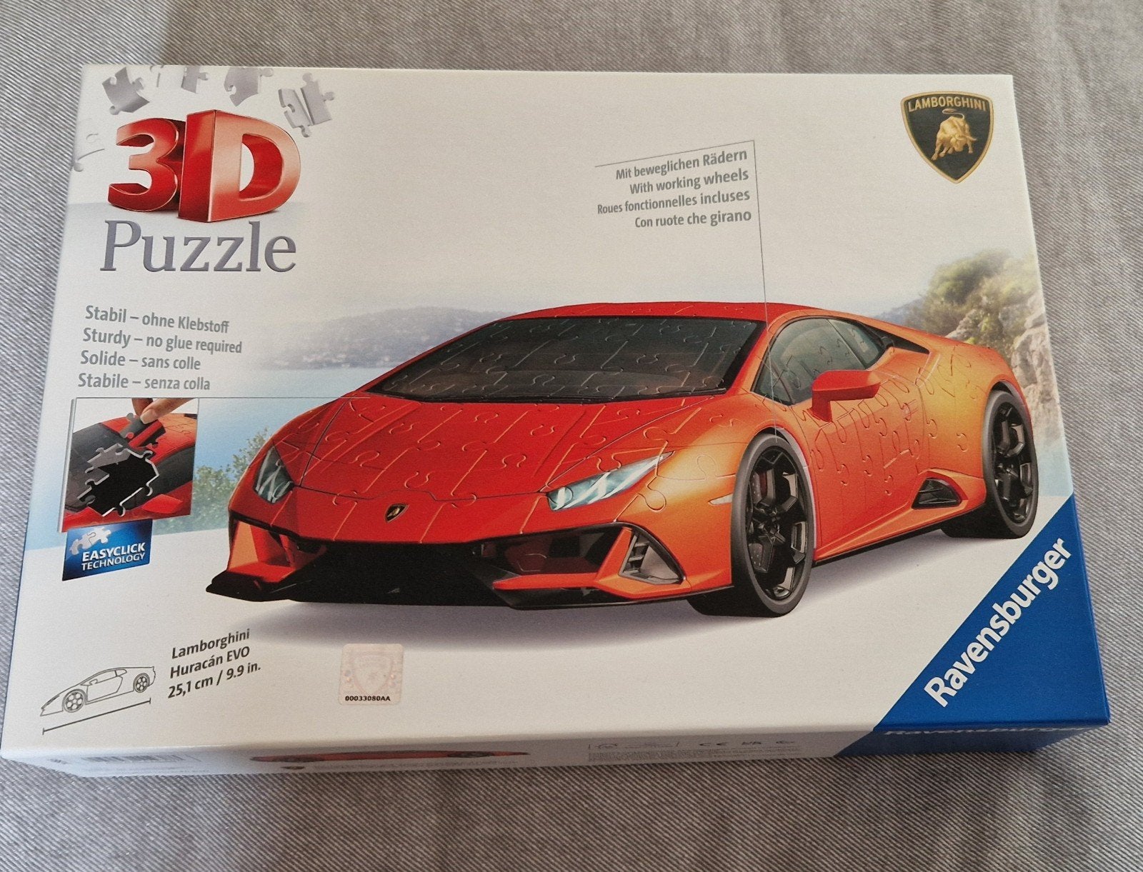 3D puzzel Lamborghini, Ophalen of Verzenden, Meer dan 50 stukjes, Zo goed als nieuw, 6 jaar of ouder