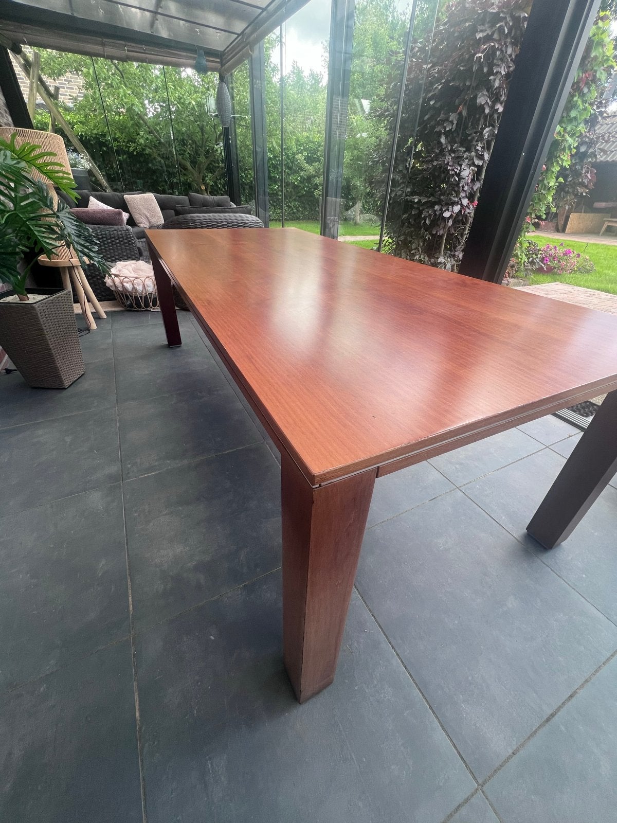 Originele Jan des Bouvrie eettafel, Ophalen, Gebruikt, 100 tot 150 cm, 200 cm of meer