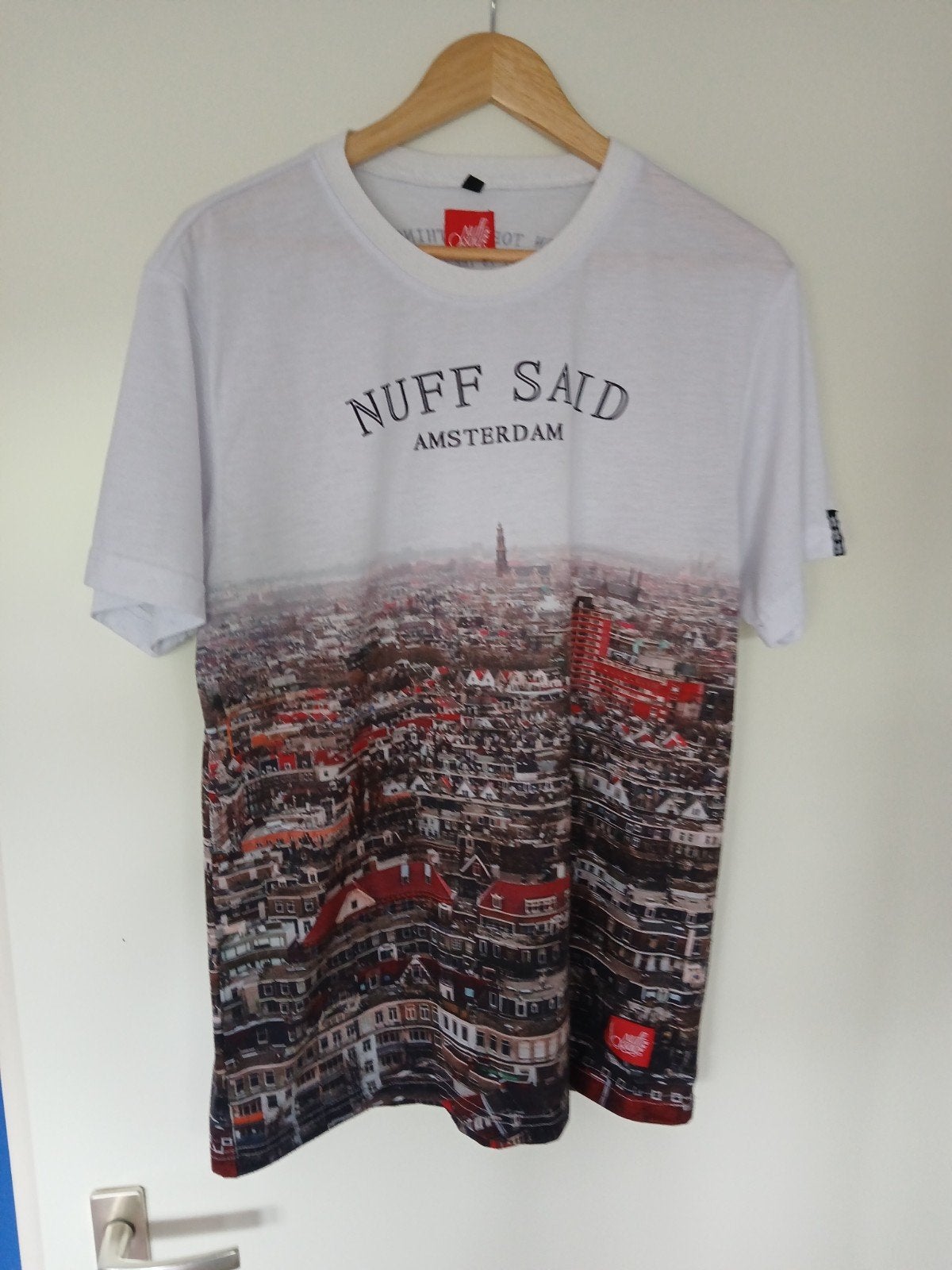 Nuff Said XXX t shirt wit A'dam maat L, Maat 52/54 (L), Nuff Said XXX, Wit, Ophalen of Verzenden