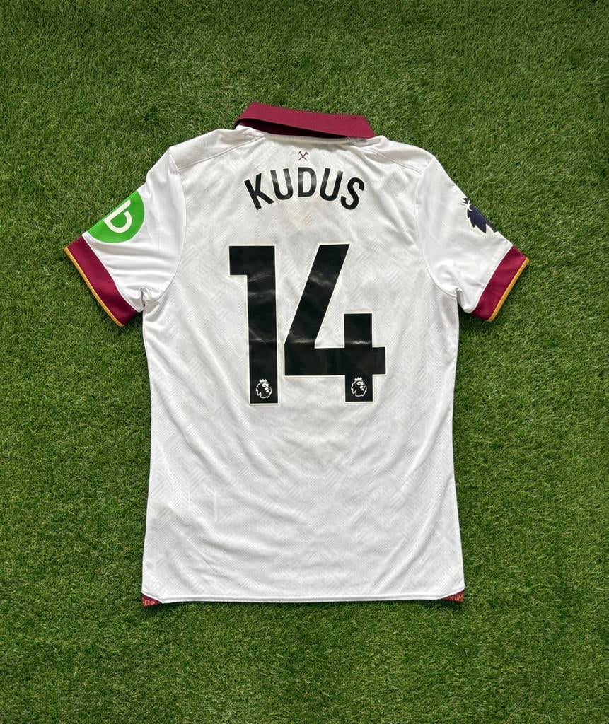 West Ham United derde shirt 24/25 #14 Kudus, Sport en Fitness, Voetbal, Ophalen of Verzenden, Zo goed als nieuw, Shirt