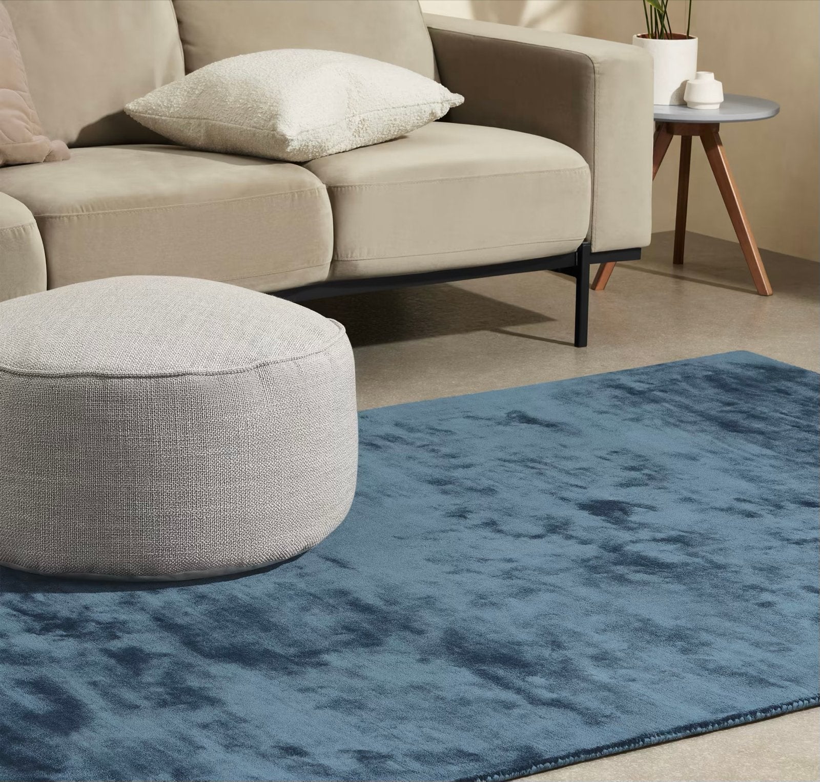 Merkoya Vloerkleed - 160x230 cm - Leisteen Blauw, Ophalen, Blauw, 150 tot 200 cm, 200 cm of meer