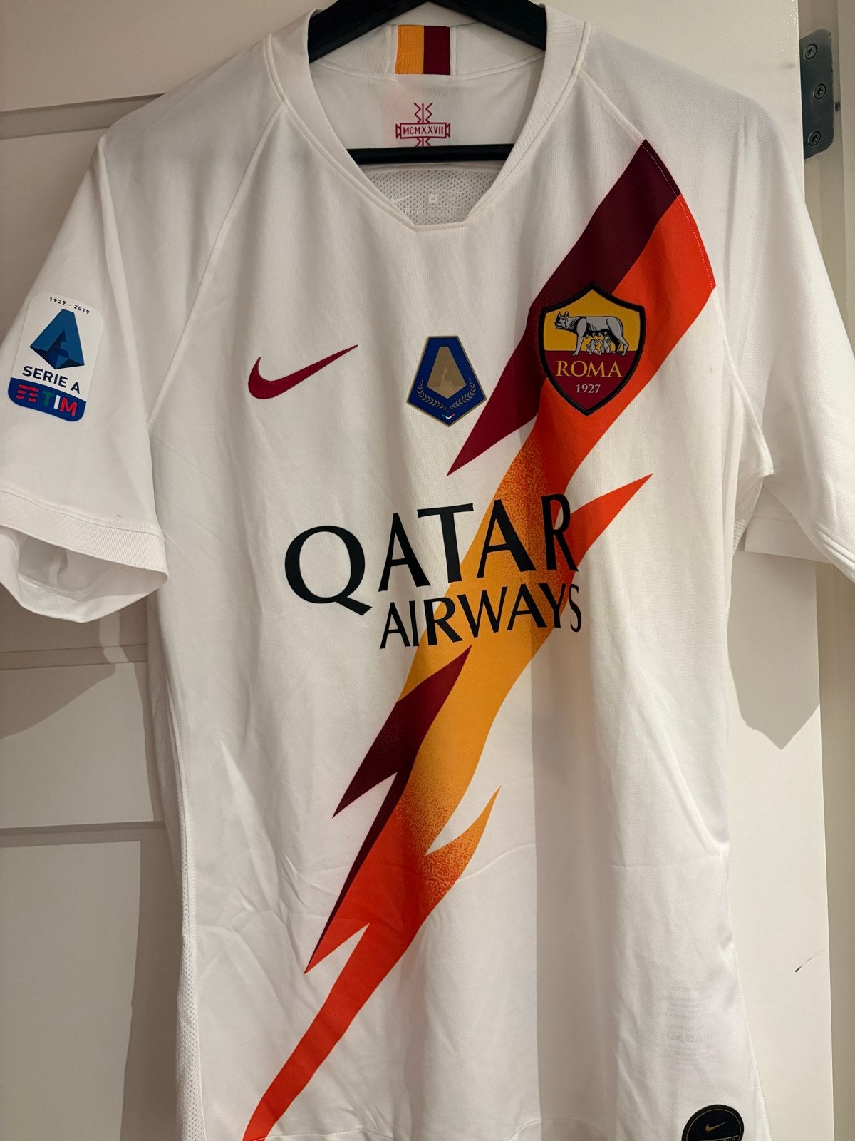 AS Roma Match Issue & gesigneerd  |  Zaniolo, Maat M, Ophalen of Verzenden, Zo goed als nieuw, Shirt