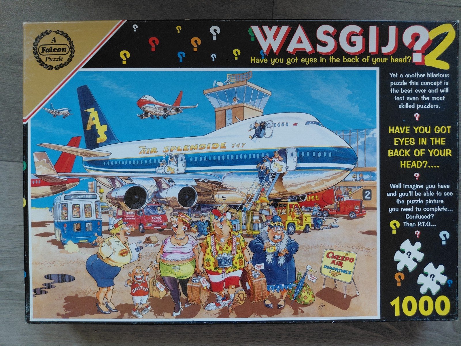 Wasgij? 2: vliegtuig 1000, Hobby en Vrije tijd, Denksport en Puzzels, Ophalen of Verzenden, 500 t/m 1500 stukjes, Gebruikt, Legpuzzel