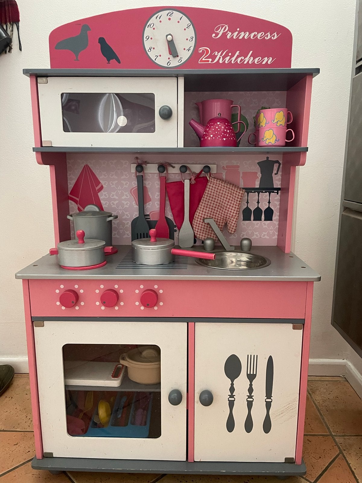Houten speelkeuken met accessoires, Ophalen, Gebruikt, Meisje