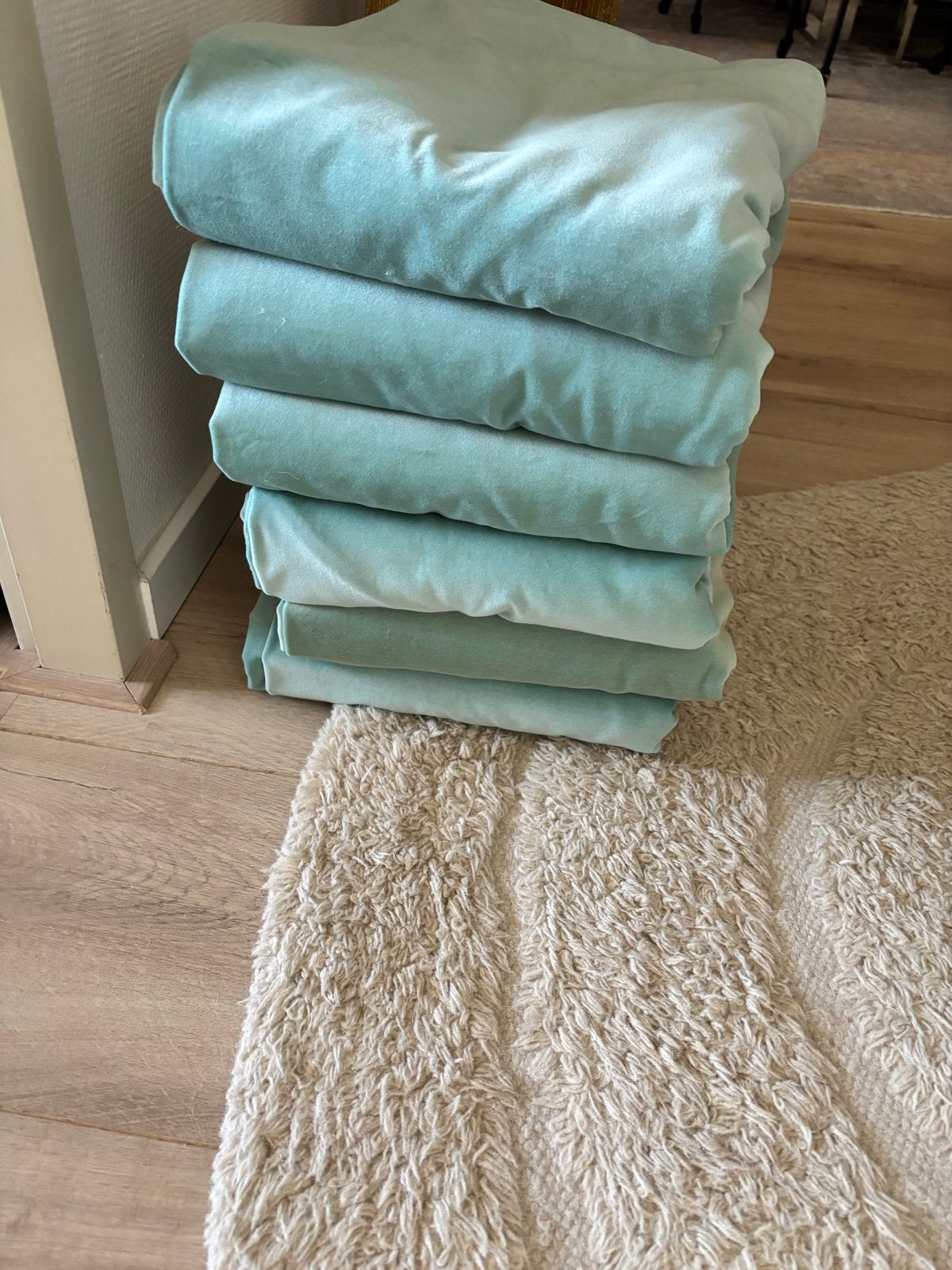 Gordijnen en rolgordijnen met toebehoren, Ophalen, Inclusief montageonderdelen, Gebruikt, Fluweel