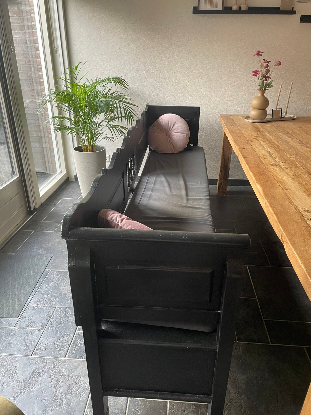 Prachtige klepbank van massief hout, Ophalen of Verzenden