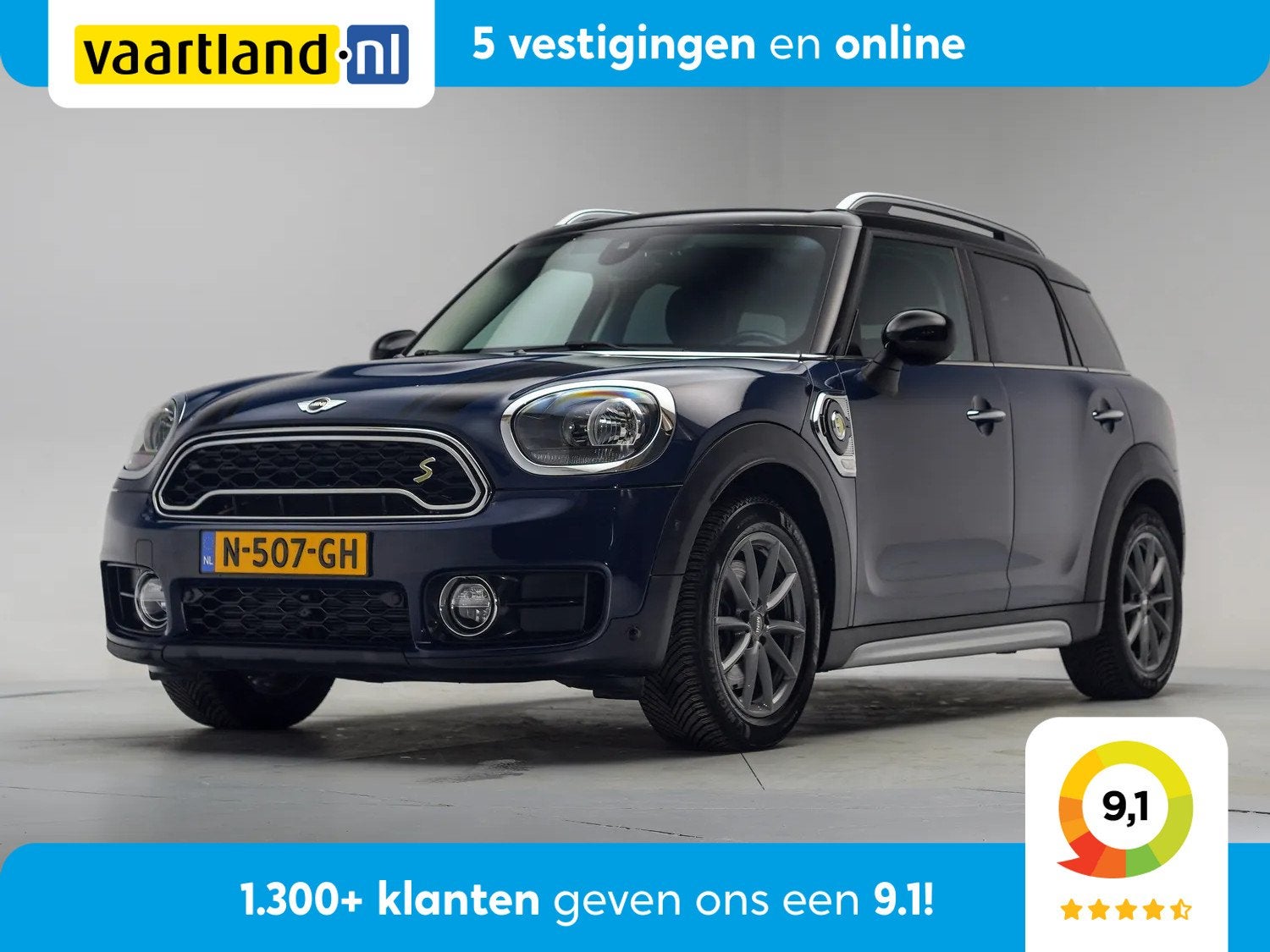 MINI Countryman 1.5 Cooper S E ALL4 Chili Aut. [ LED Harman/, Auto's, Automaat, 136 pk, Gebruikt, Blauw