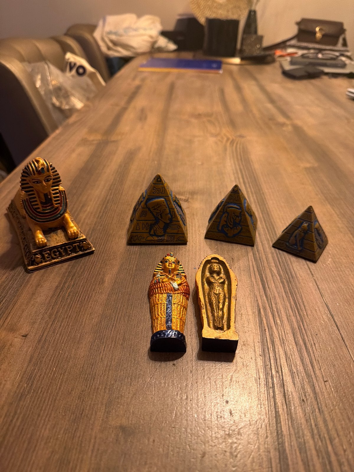 Egyptische souvenirs: Sfinx, piramides en mummie, Verzamelen, Ophalen of Verzenden, Zo goed als nieuw