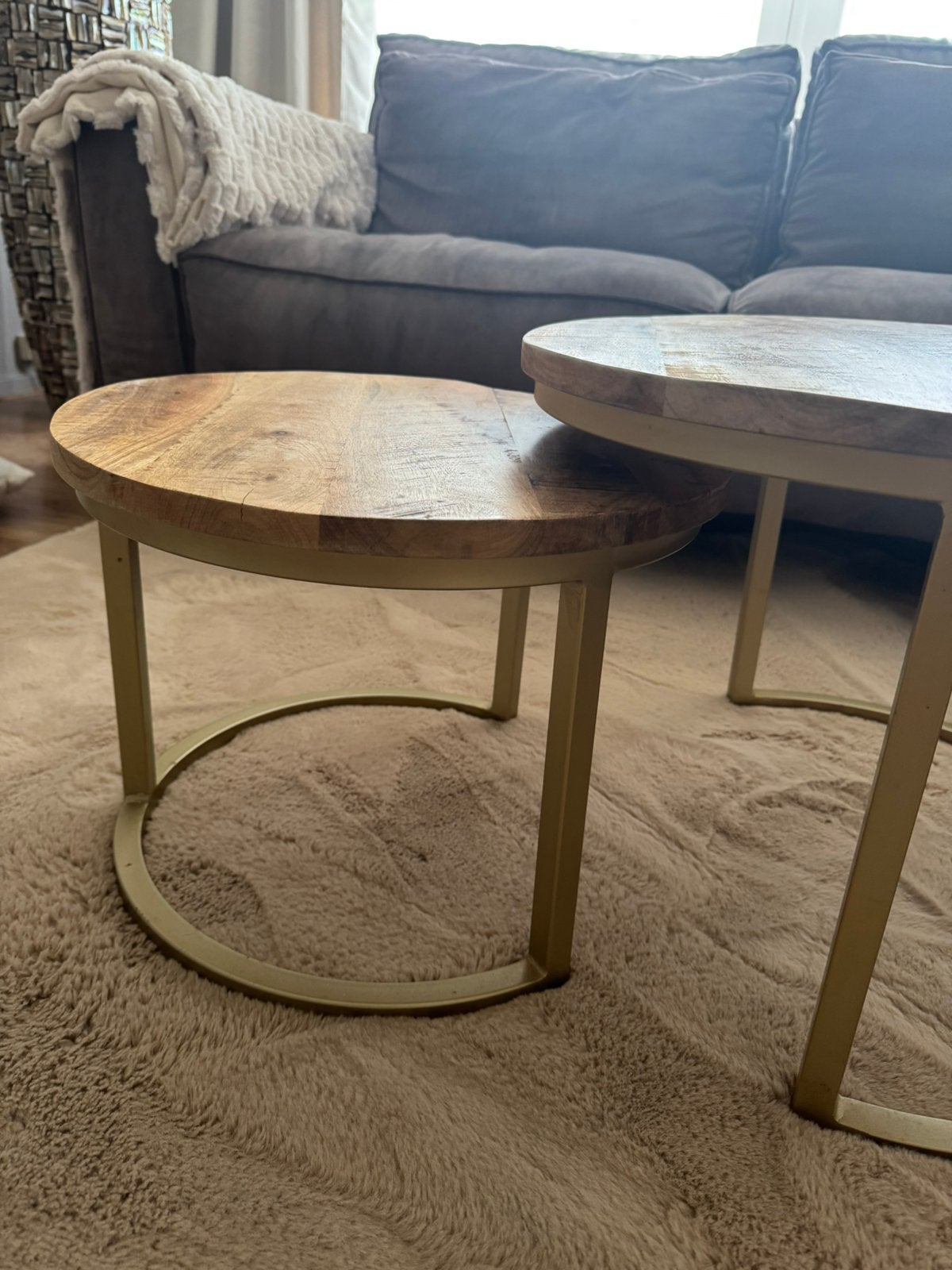 Salon tafel 2-delig, Ophalen of Verzenden, Zo goed als nieuw, Rechthoekig, 75 cm of meer
