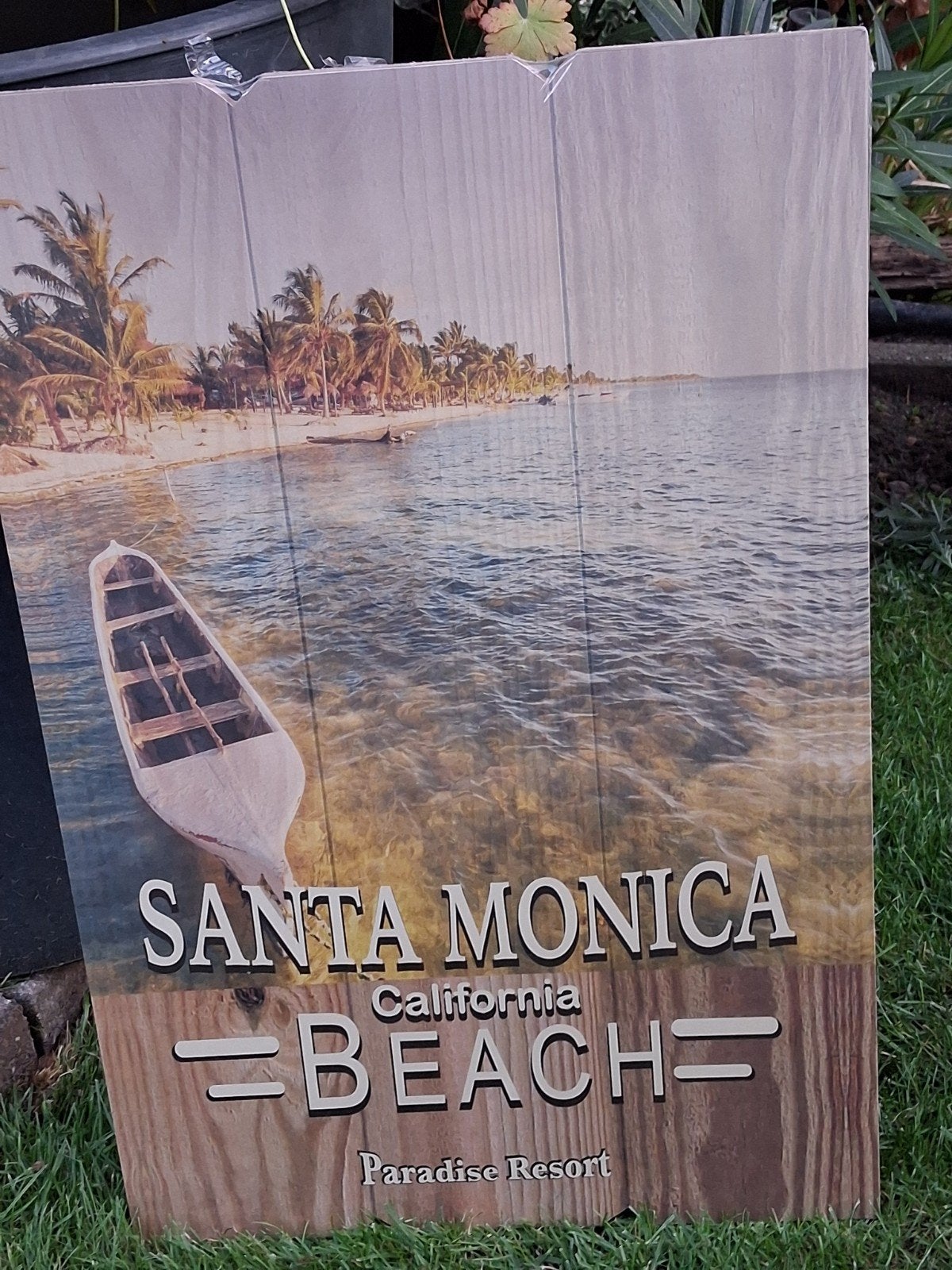Santa Monica Beach wandbord, Verzenden, Nieuw, Nvt, Nvt