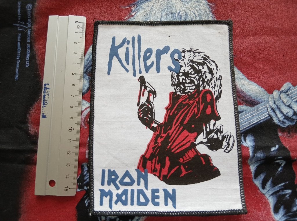 Iron Maiden 1981 patch Killers vintage mini back patch 130, Verzamelen, Ophalen of Verzenden, Nieuw, Kleding