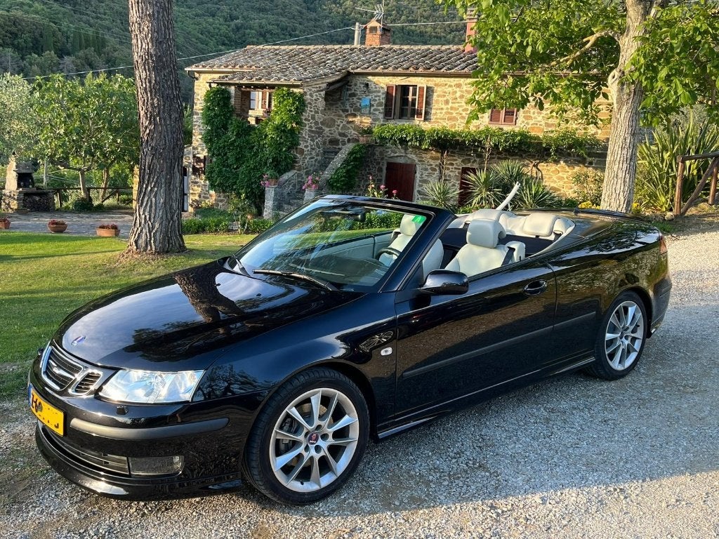 Saab 93 Cabrio Aero 2.8v6, Auto's, Automaat, Dealer onderhouden, Beige, Cabriolet