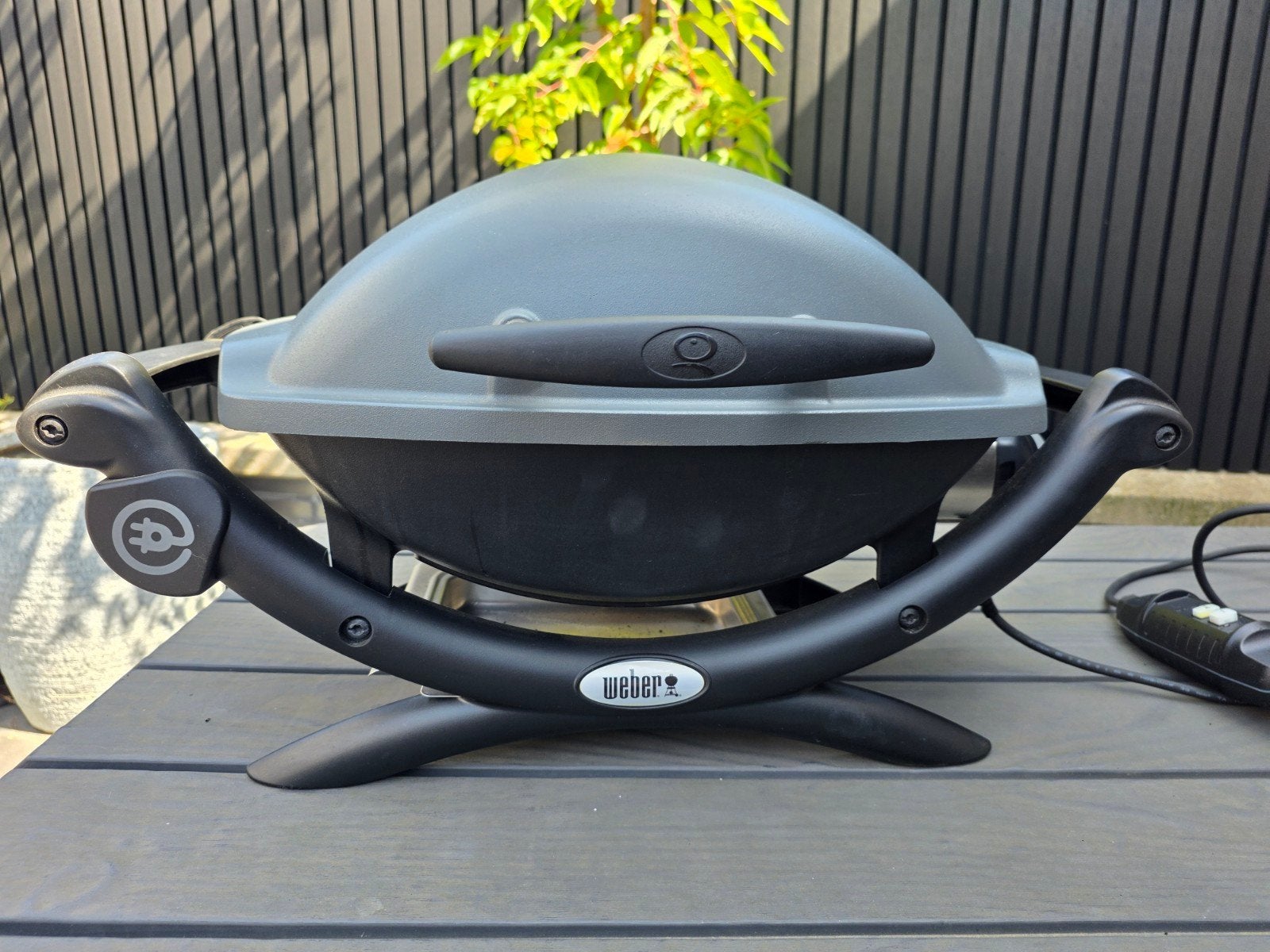 Weber Q 1400 elektrische barbecue - Donkergrijs, Ophalen, Gebruikt, Weber