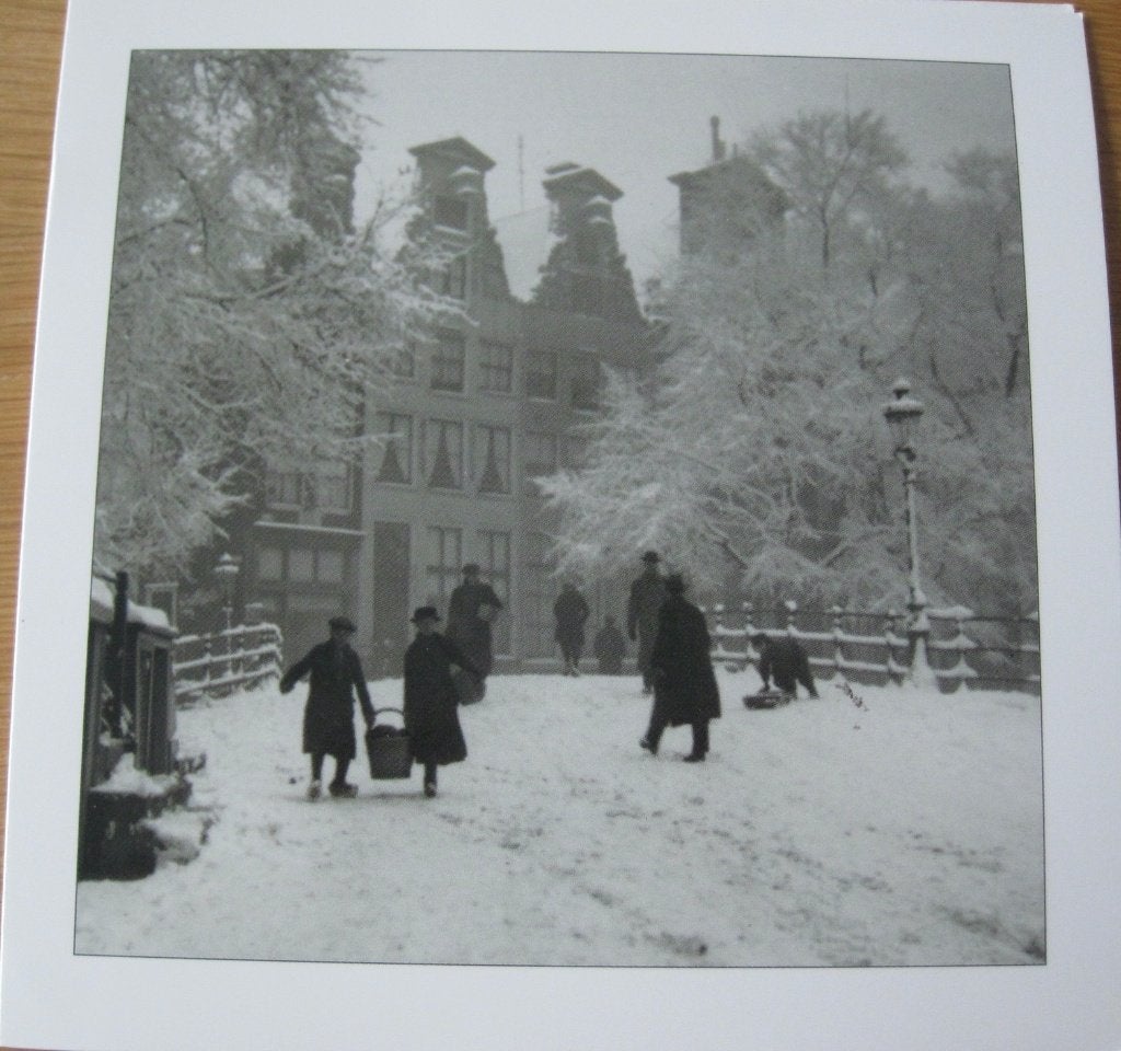 Bernard F. Eilers - Bruggetje - 1925 - foto op dubbele kaart, Ophalen of Verzenden, 1980 tot heden, Gelopen, Stad of Dorp