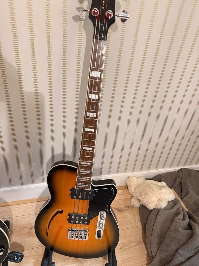 Reverend Dub King – Semi-Hollow Shortscale Bas | Warme Dub/S, Ophalen, Zo goed als nieuw, Semi-akoestisch