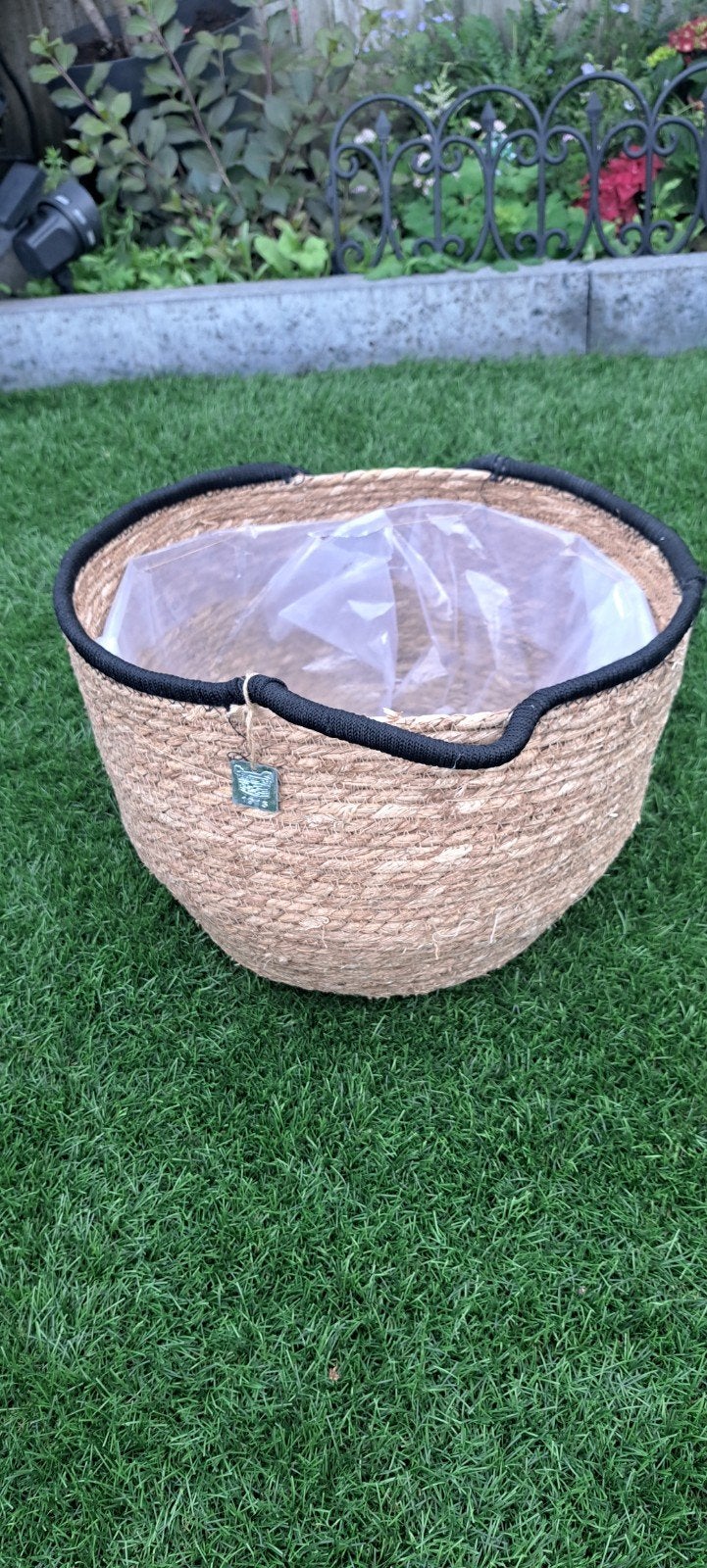 Jute Bloempot Mand - Nieuw, Ophalen, Overige materialen, Minder dan 30 cm, Rond