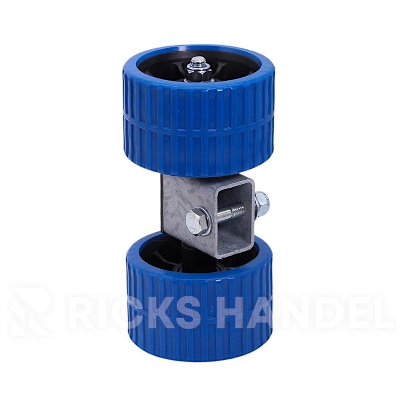 Rollenset 2 kunststof PE rollen 74x120 mm blauw/zwart, Overige typen, Nieuw, Ricks Handelsonderneming, Ophalen of Verzenden