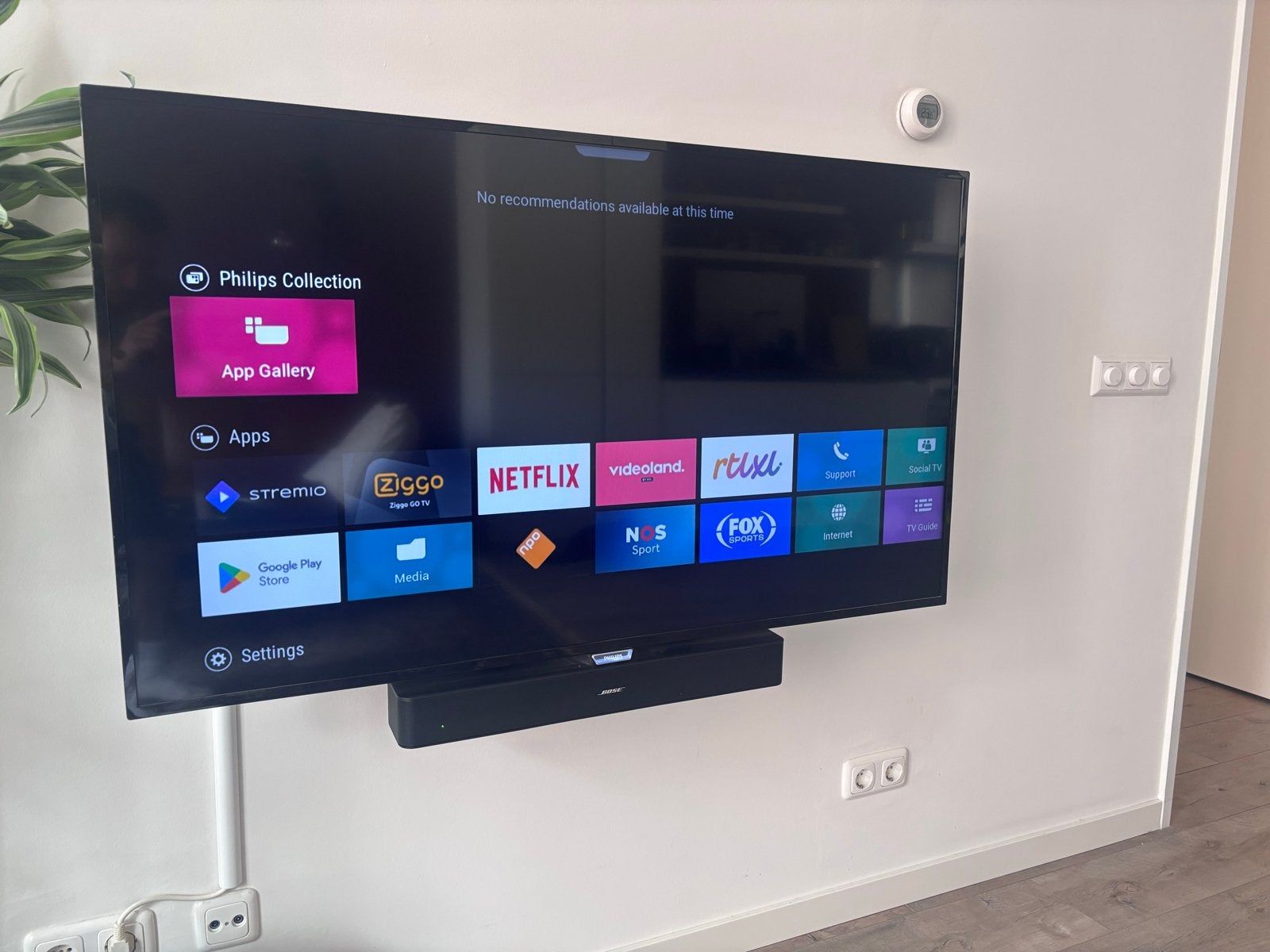 Philips 50 inch 4K Smart TV met Bose Soundbar en muurbeugel, Audio, Tv en Foto, Ophalen, Philips, Gebruikt, 50 Hz