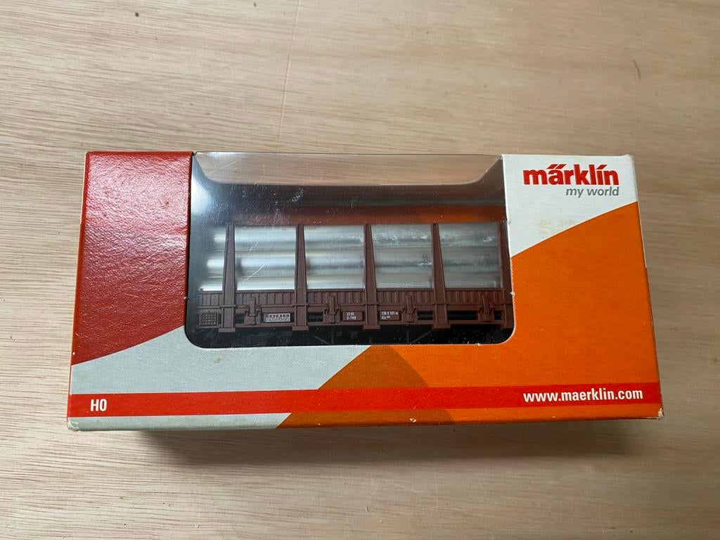 Nette marklin wagen met buizen in ovp, Wisselstroom, Wagon, Ophalen of Verzenden, Zo goed als nieuw