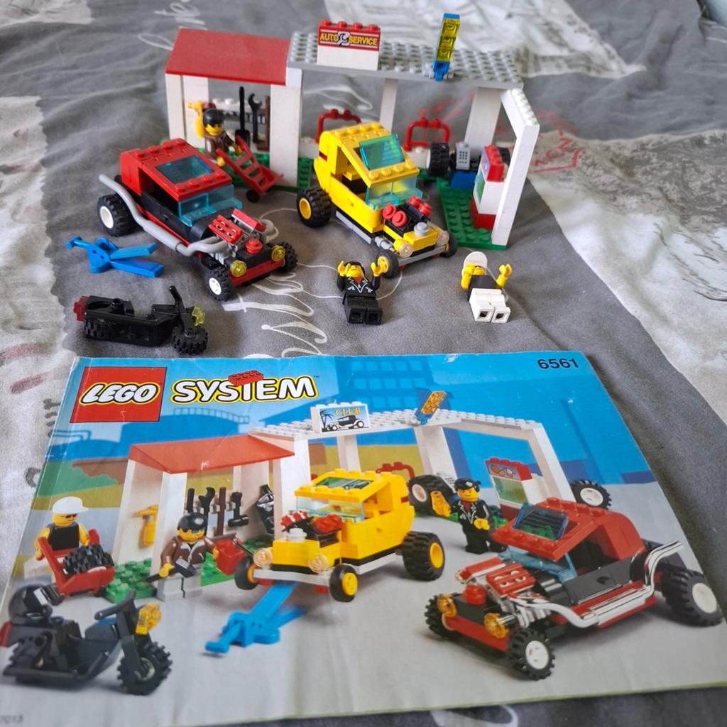 LEGO System 6561 Auto Service Garage met Voertuigen, Ophalen of Verzenden, Gebruikt, Overige merken