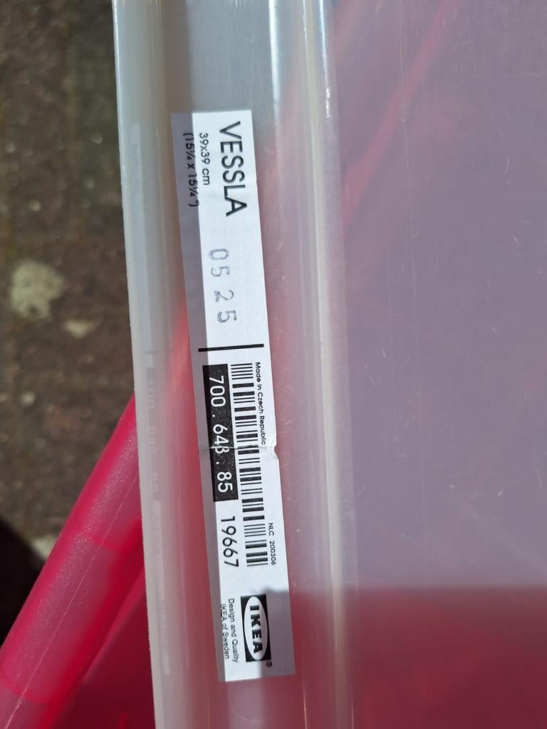 Roze opberg bakken Ikea Vessla, Ophalen of Verzenden