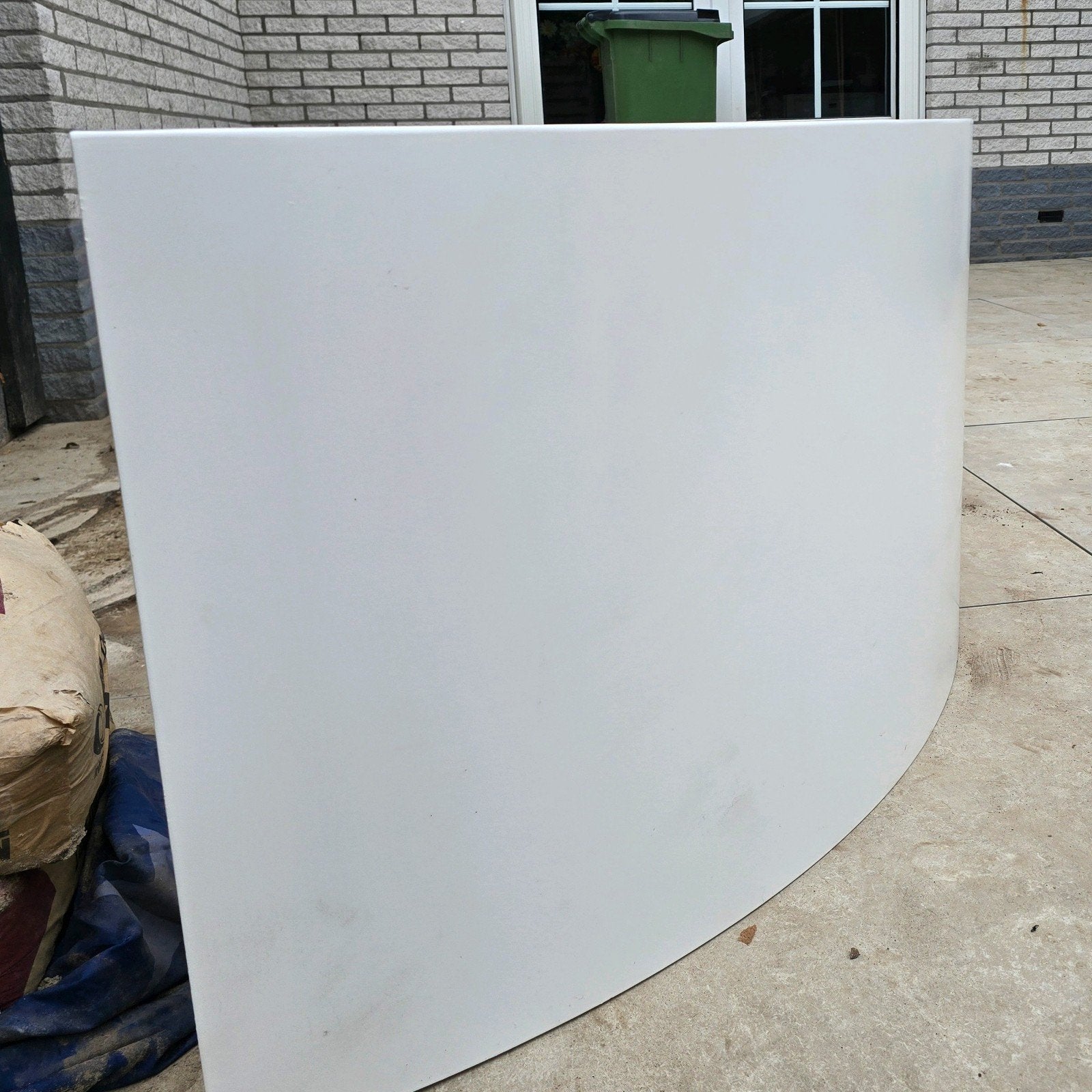 2x Stalen Keerwand bocht Wit - Bloembak 2 meter MYSTEEL, Rond, Nieuw, Ophalen of Verzenden, MYSTEEL