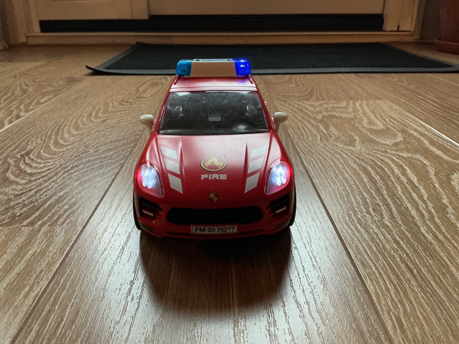 Playmobil Porsche Macan S Brandweerauto met Licht en Geluid, Ophalen of Verzenden, Zo goed als nieuw