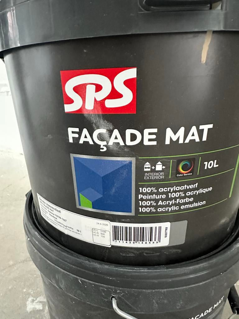 SPS Façade Mat Latex Hazelnut 10L - 90m2, Doe-het-zelf en Verbouw, Verf, Beits en Lak, Ophalen, Bruin, Nieuw, Verf