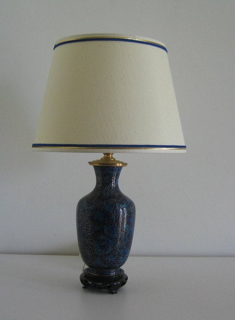 Cloisonne tafellamp + kap  -  354, Antiek en Kunst, China, Ophalen