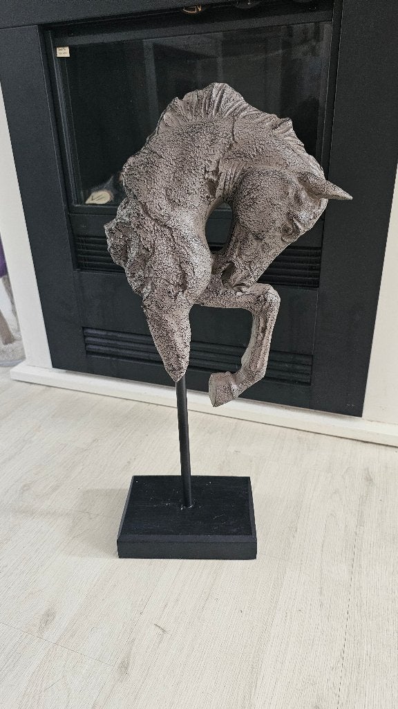 Paardenhoofd Op Sokkel Beeld! Polystone!, Ophalen of Verzenden, Nieuw, Overige typen