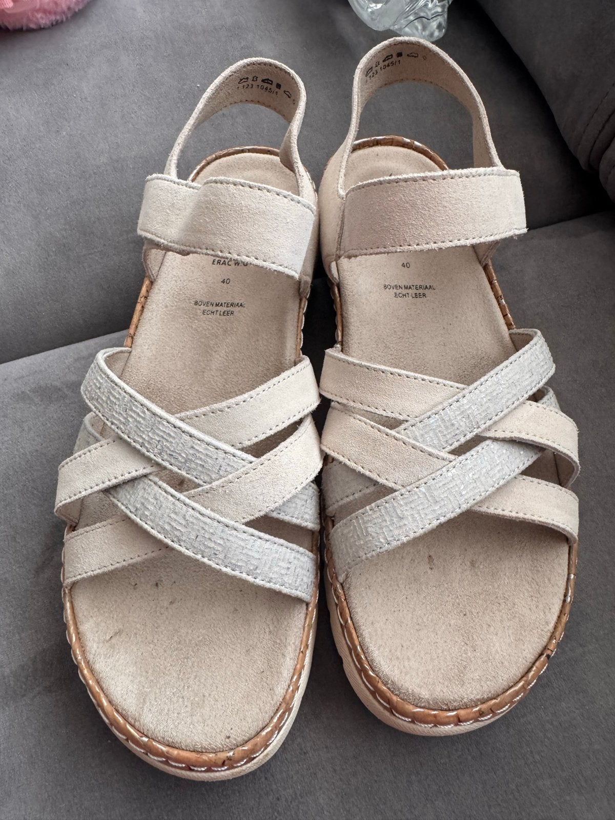 Medicus sandalen maat 40, Ophalen of Verzenden, Gedragen, Beige, Sandalen of Muiltjes