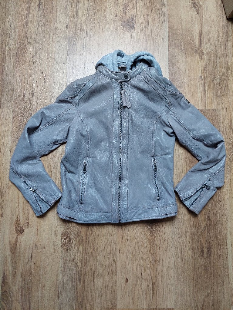 Leren jack maat s uitbeembare voering, Ophalen of Verzenden, Zo goed als nieuw, Maat 36 (S), Beige