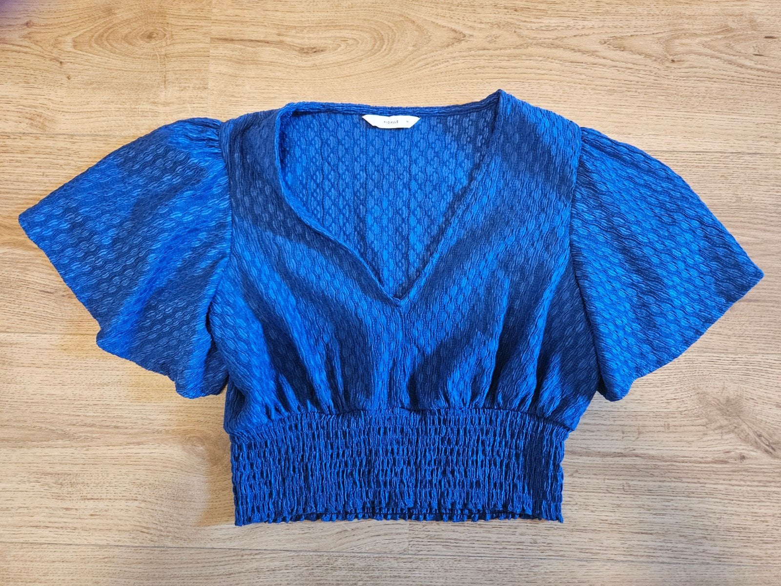 TOP MAAT M, Ophalen of Verzenden, Zo goed als nieuw, Blauw, Korte mouw