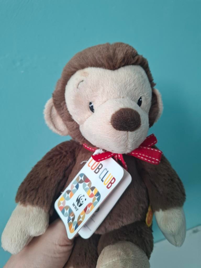 Wwf knuffel Aapje nieuw met kaartje, Ophalen of Verzenden, Nieuw, Overige typen